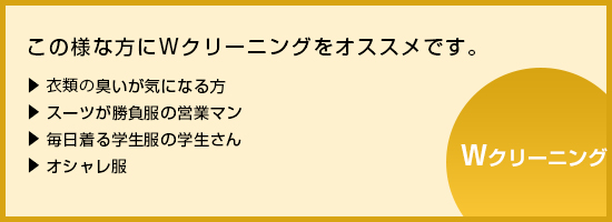 Wクリーニングは